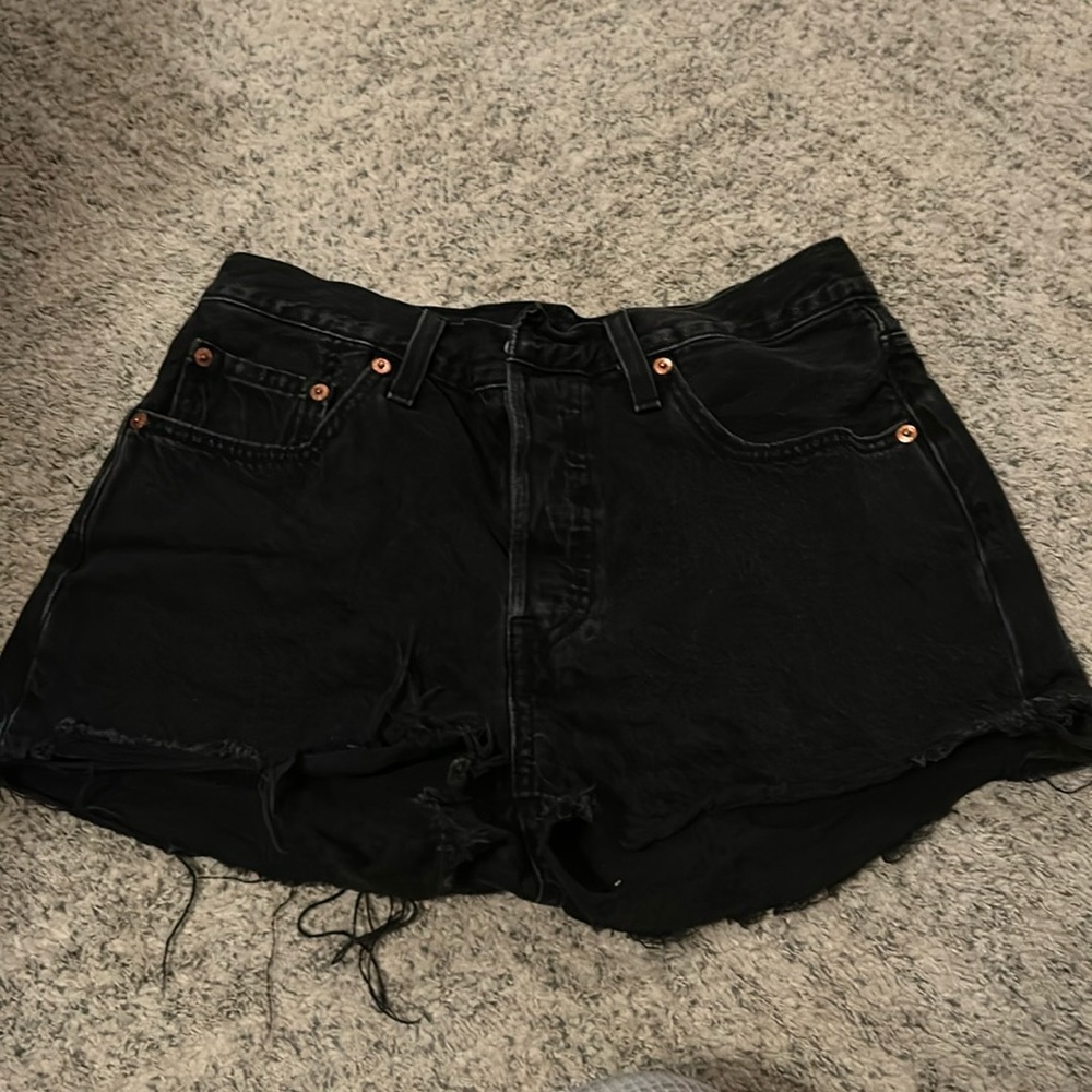 Black Jean shorts